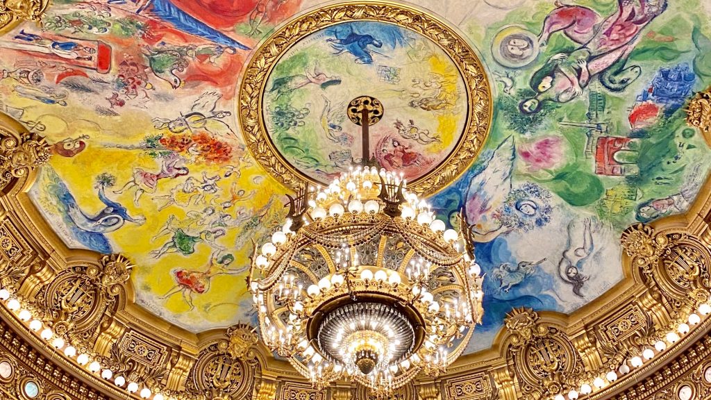 A Walk Through Palais Garnier Chagall ceiling featured