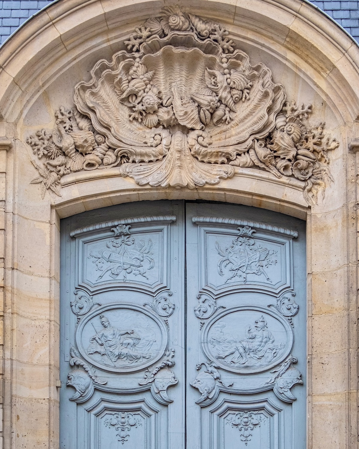 left bank blue door paris