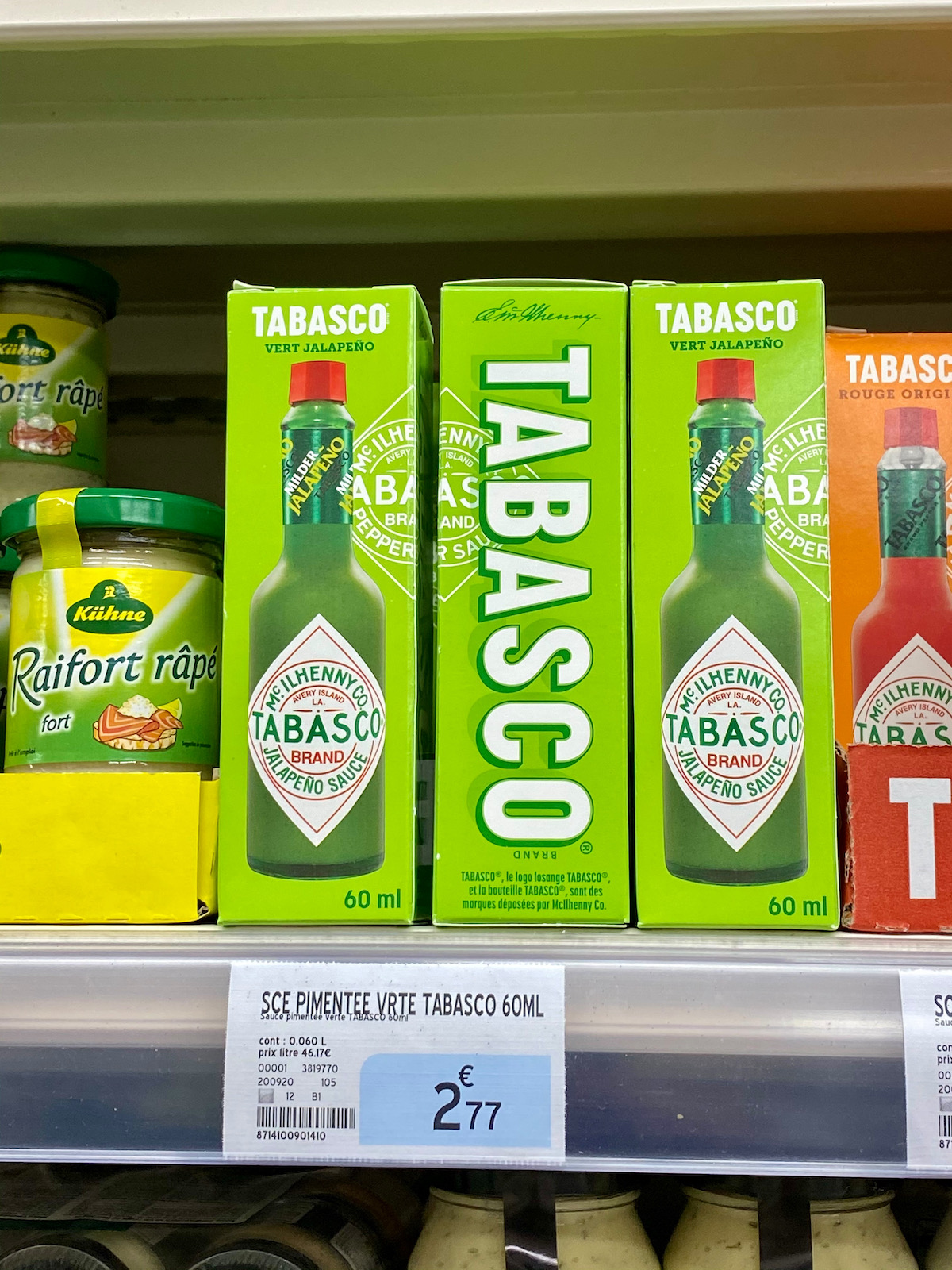 green tabasco in france