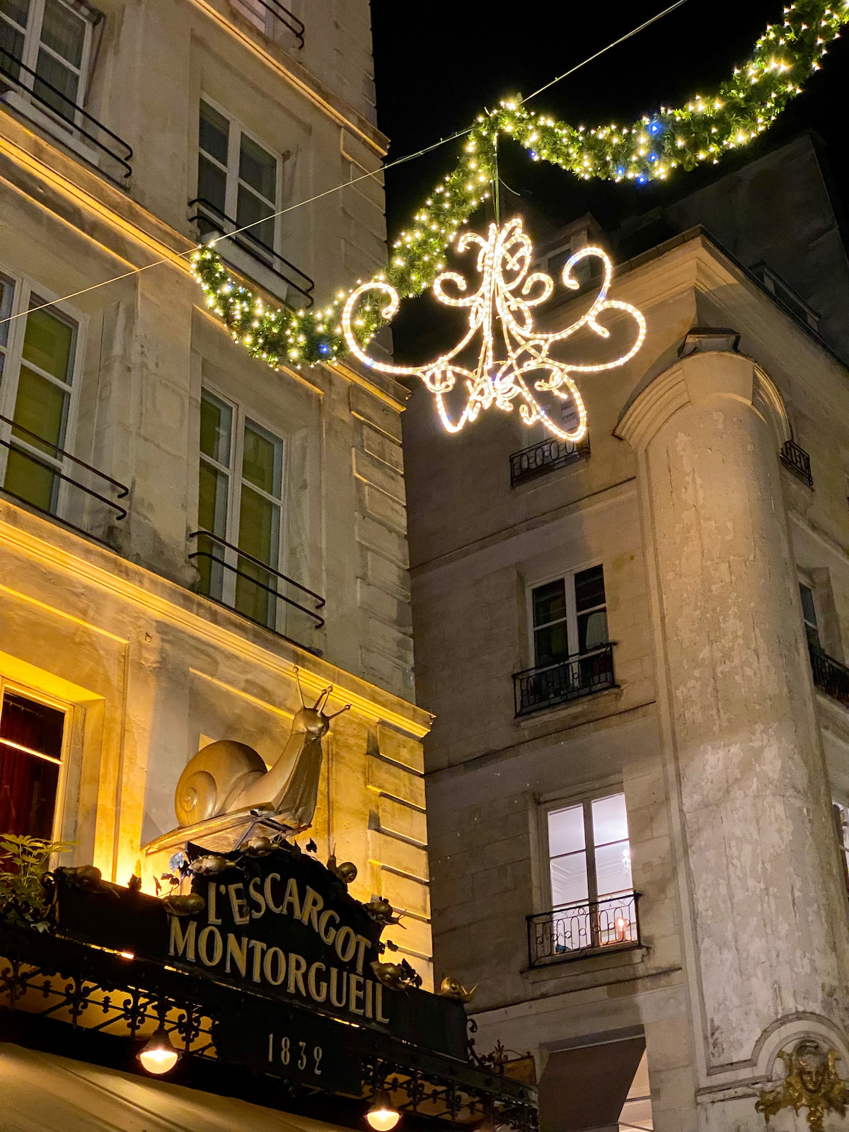 holiday lights in paris