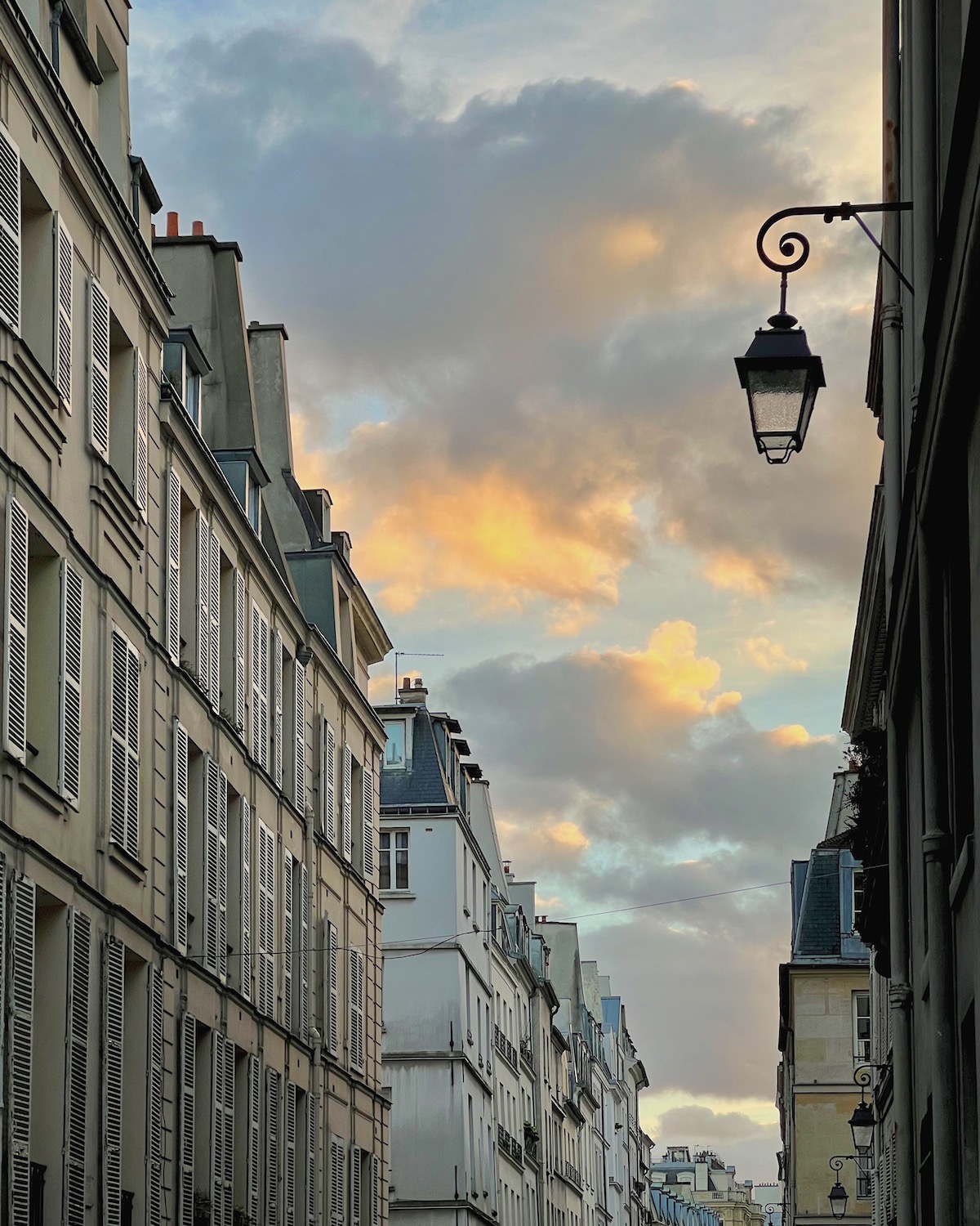 january sunset in paris