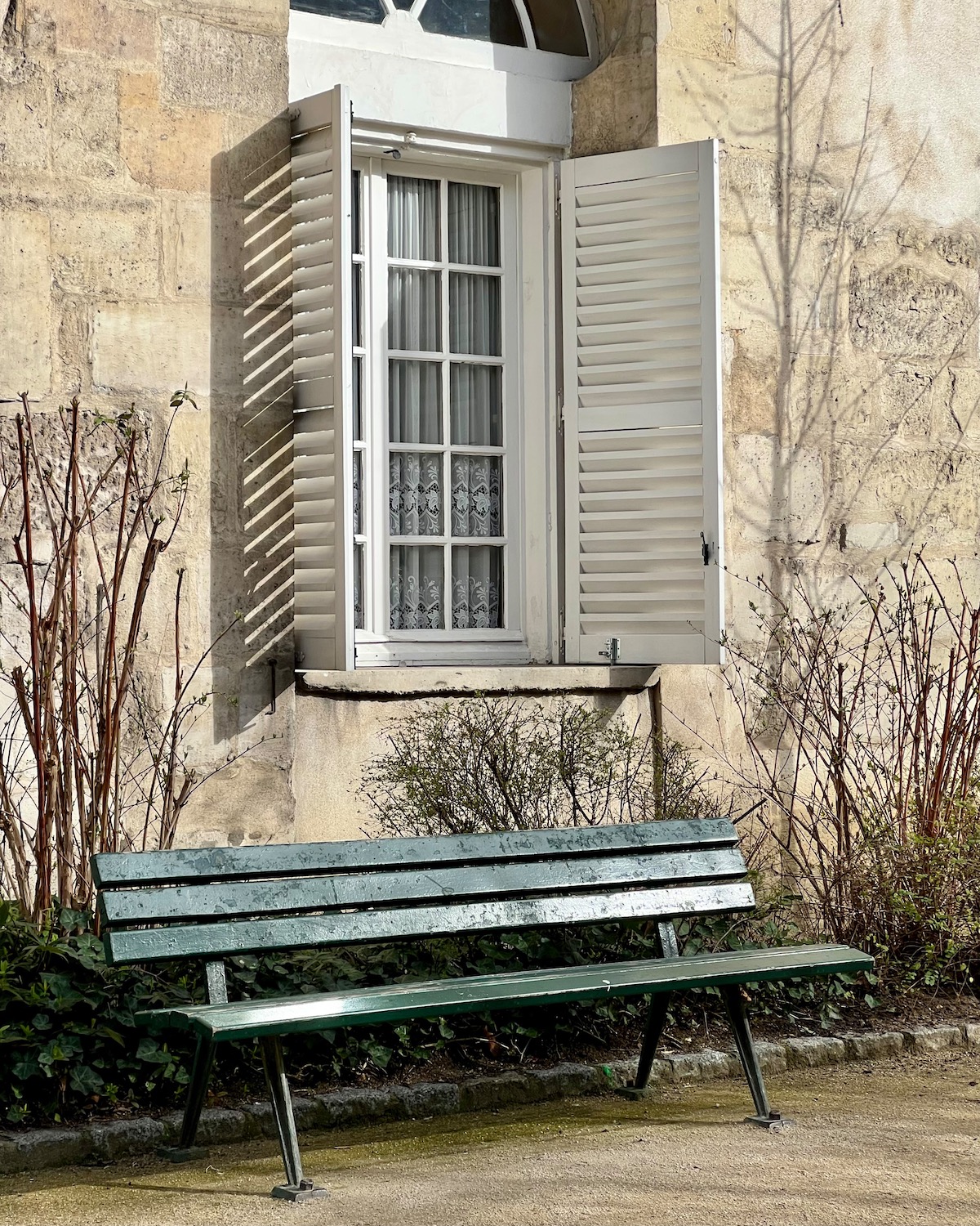 winter shadows on the left bank