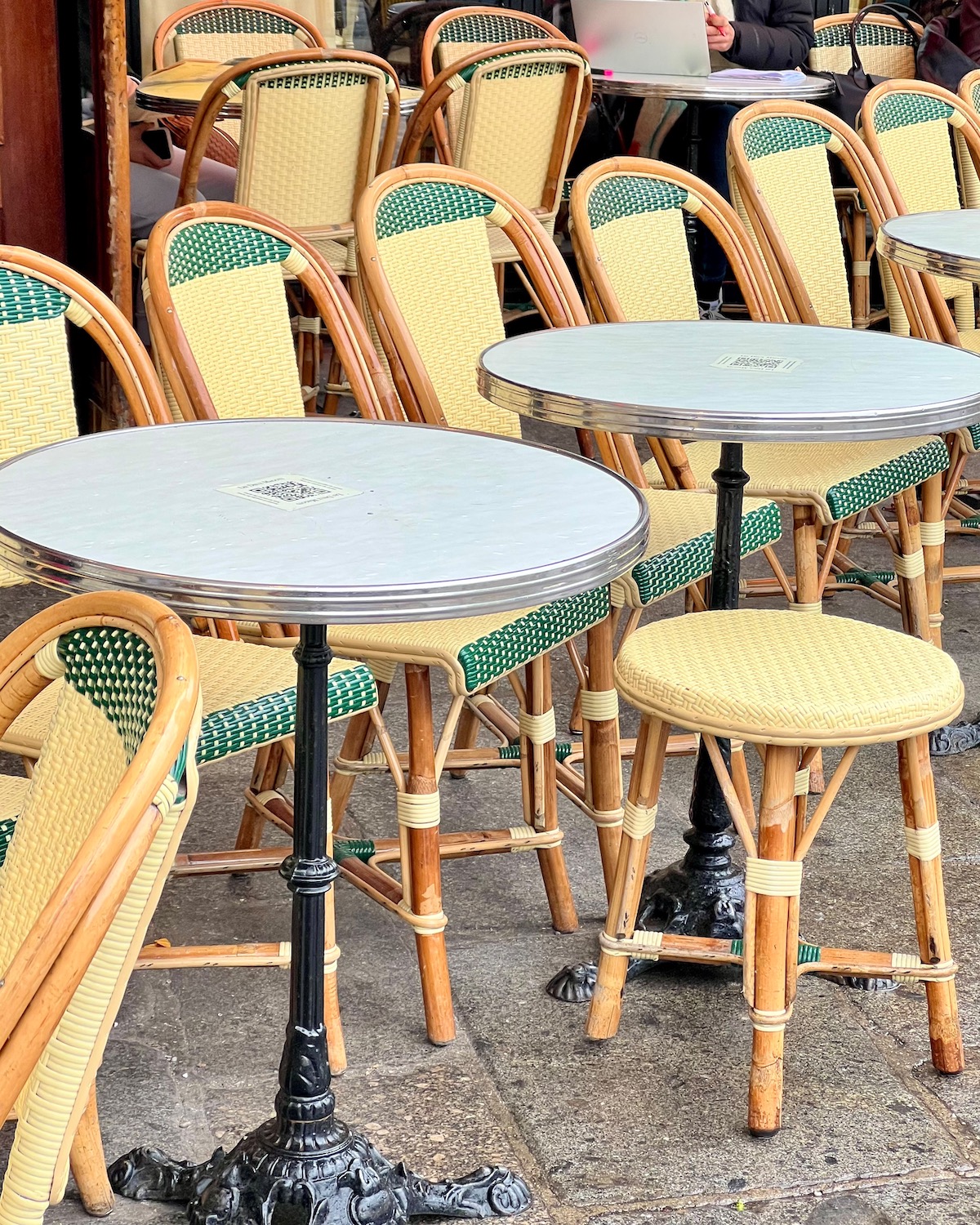 paris café chairs