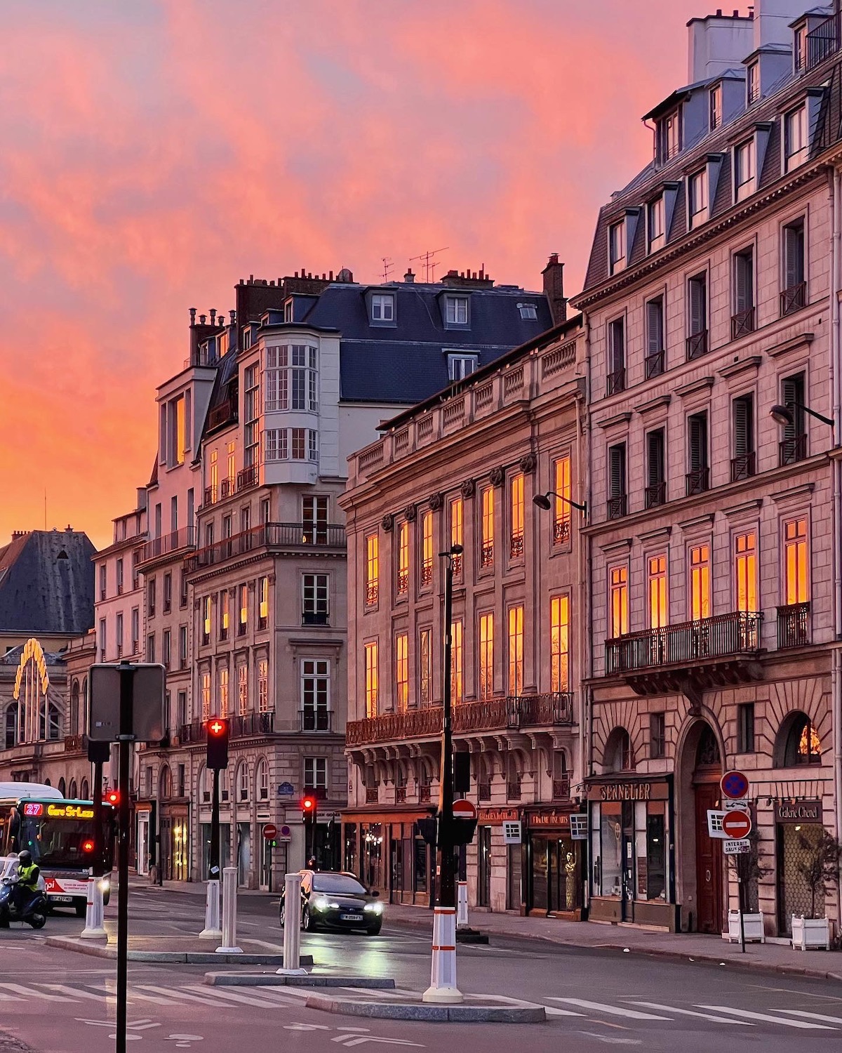 paris sunrise reflections