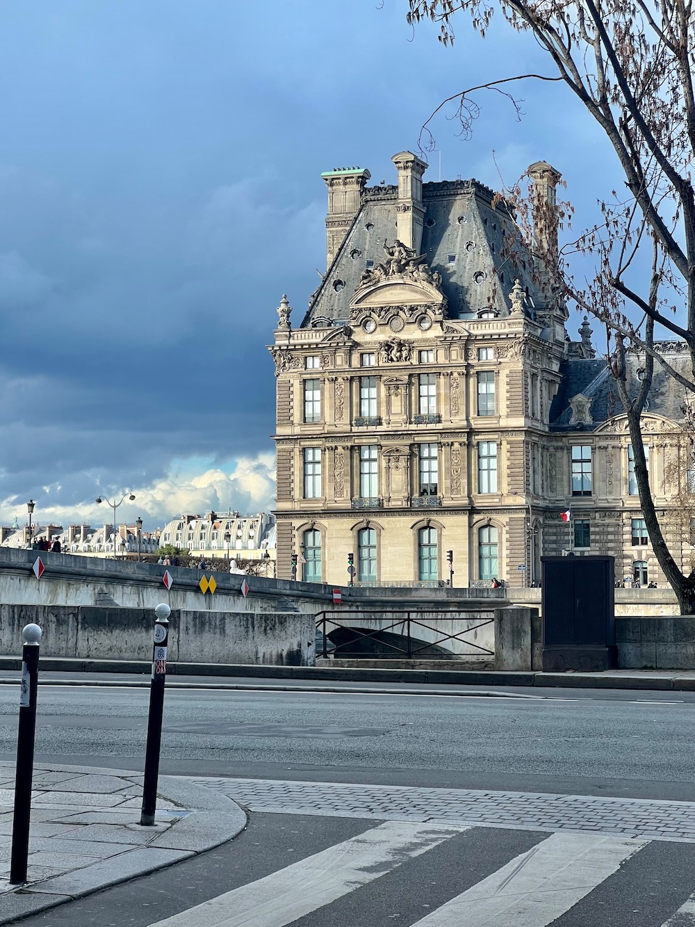 stormy louvre view paris