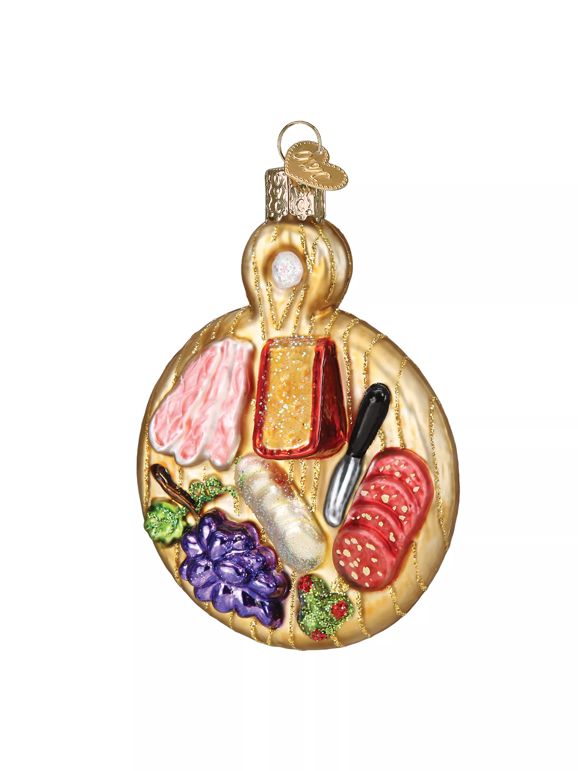 round charcuterie board ornament
