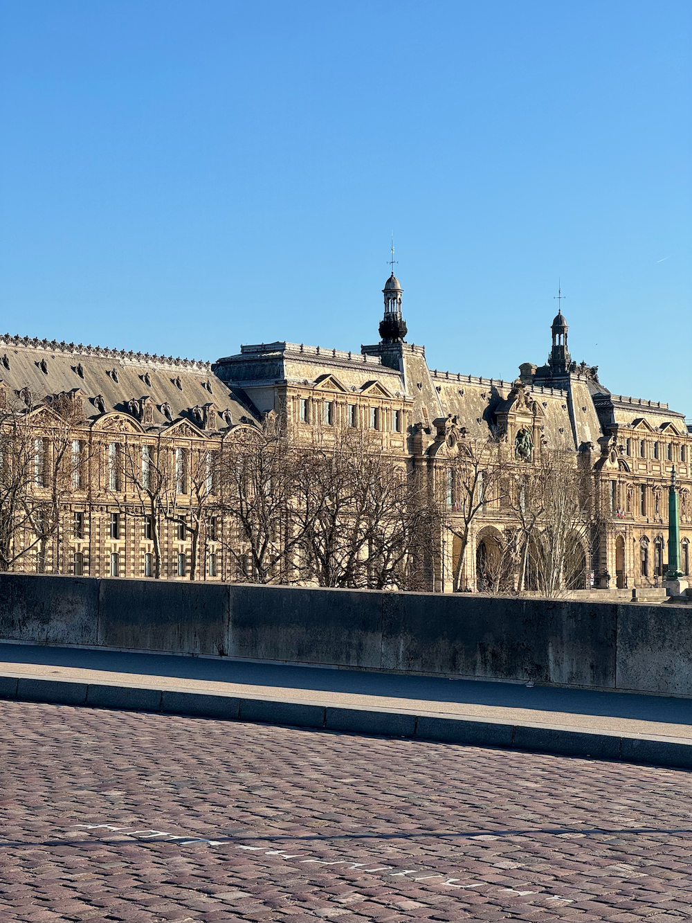 january 2025 recap view of the louvre from pont royal