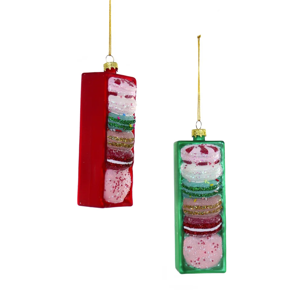 christmas macaron box ornament
