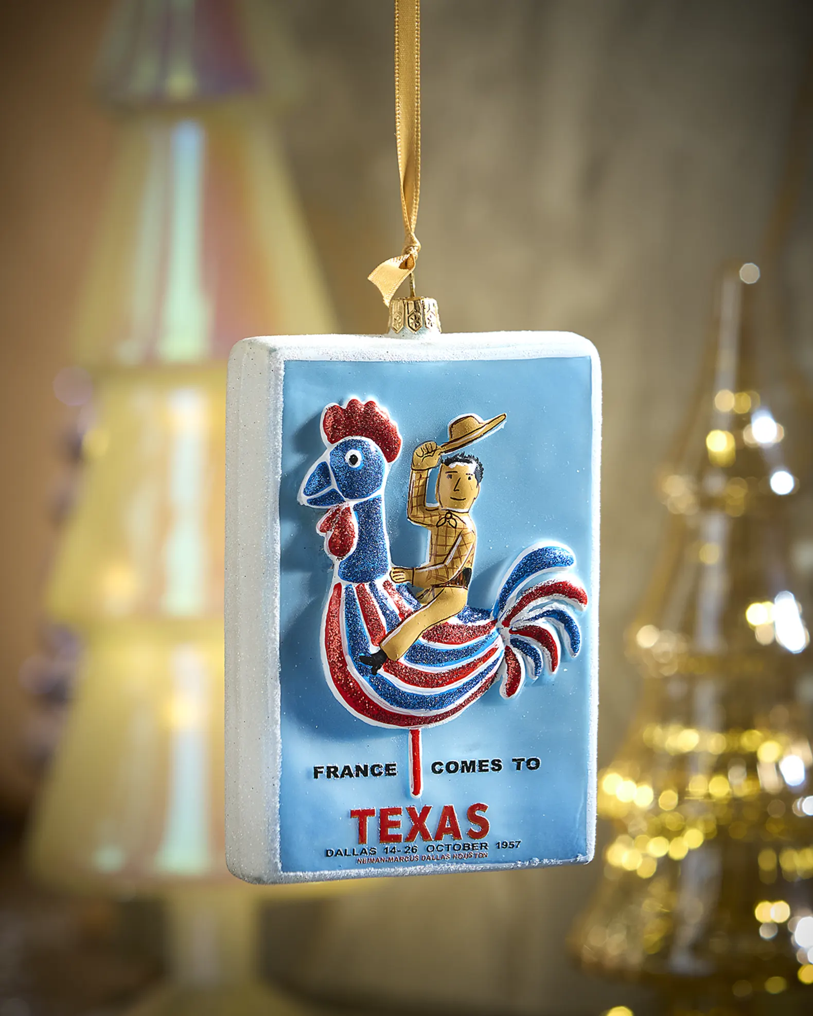 france comes to texas ornament