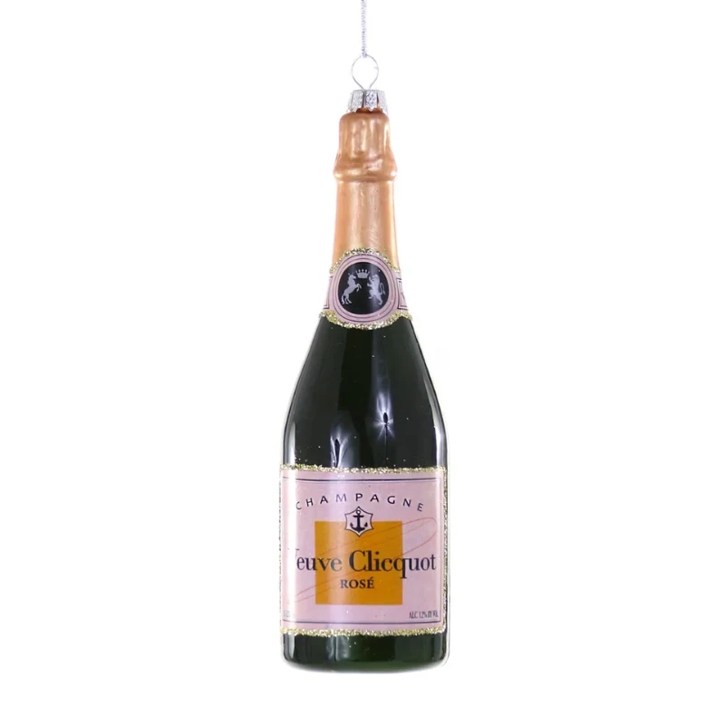 veuve clicquot rosé champagne ornament