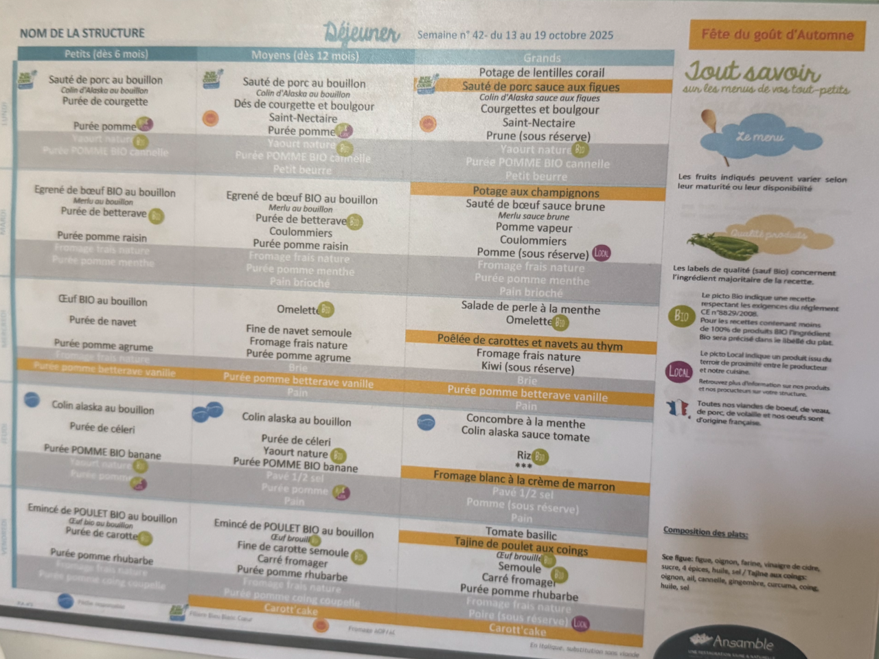 what my toddler eats at daycare in france fall menu