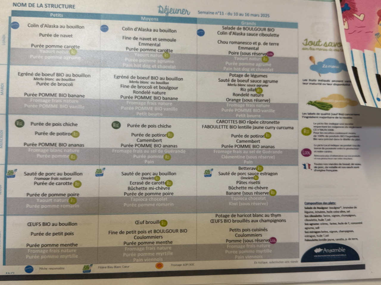 what my toddler eats at daycare in france spring menu