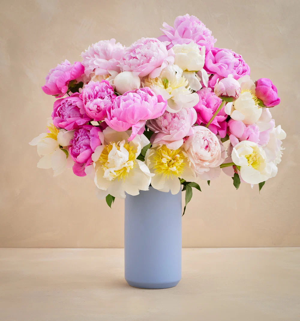 mother's day peony bouquet flower delivery