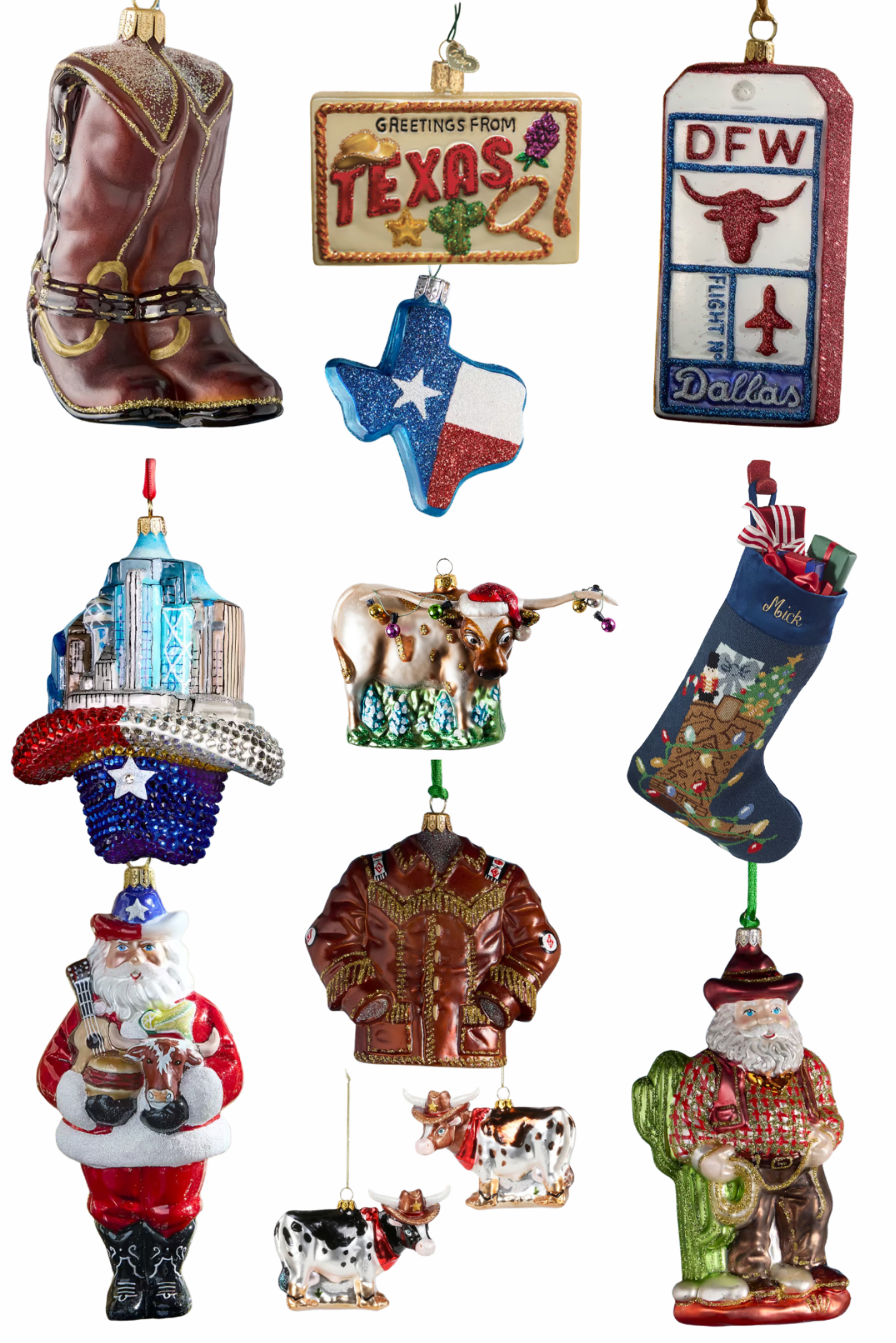 Texas Christmas Ornaments and Decorations Available Online